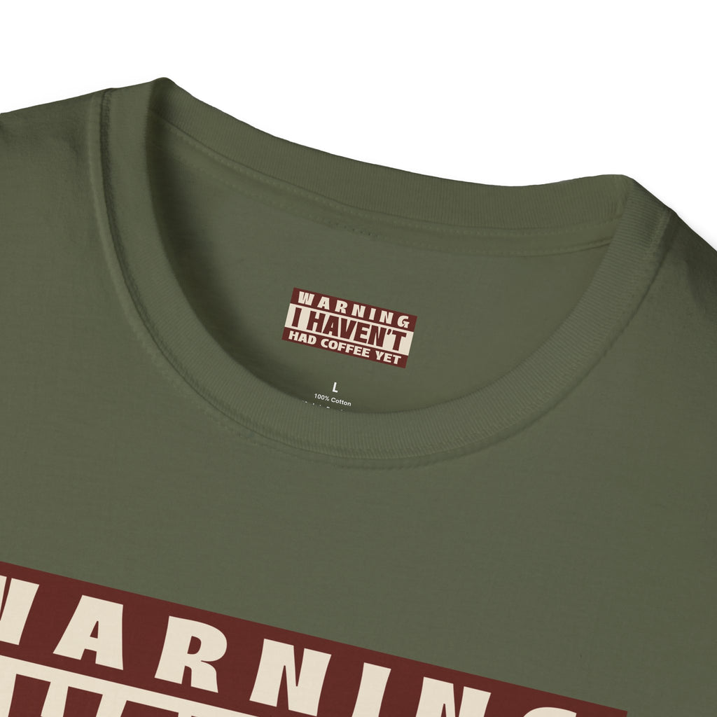 Funny Coffee Warning T-Shirt, Gift for Coffee Lovers, Casual Wear