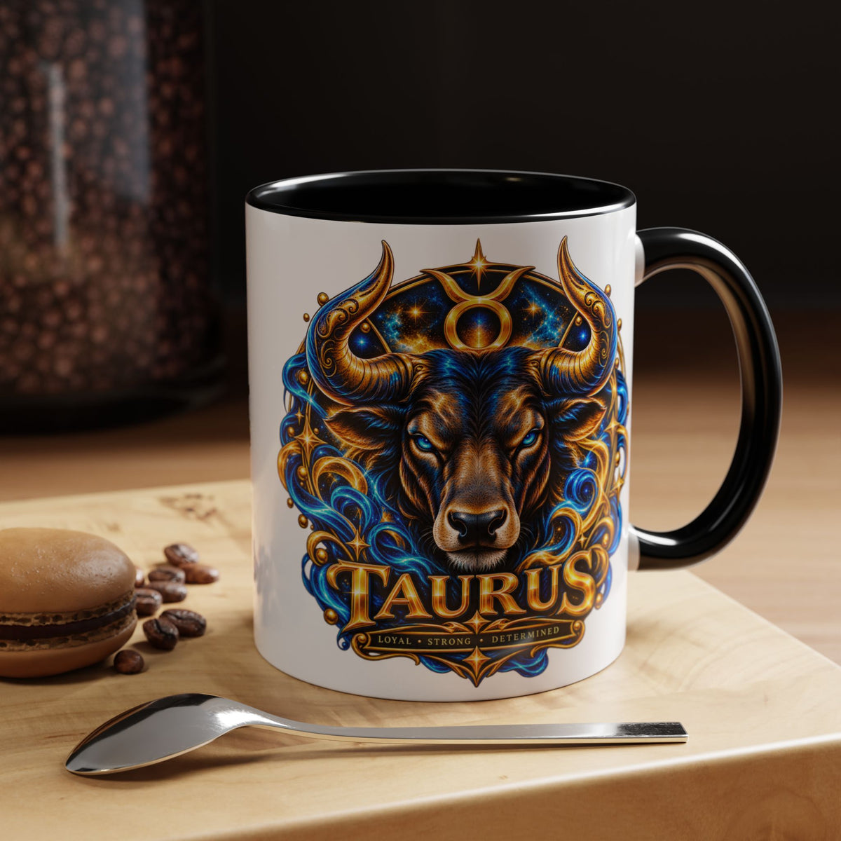 Taurus Coffee Mug — Zodiac Bull Accent Mug (11/15oz)