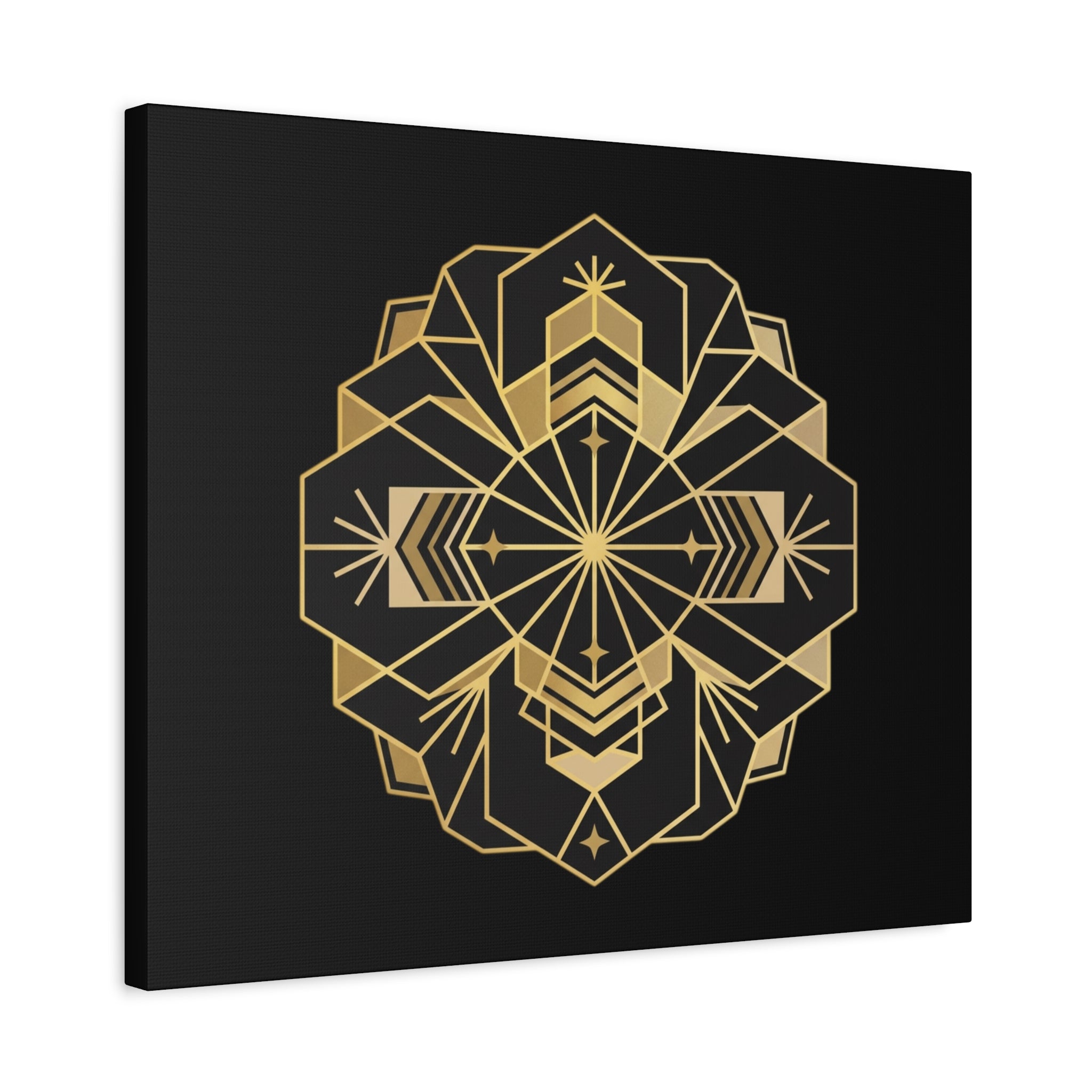 Gold Geometric Mandala Canvas