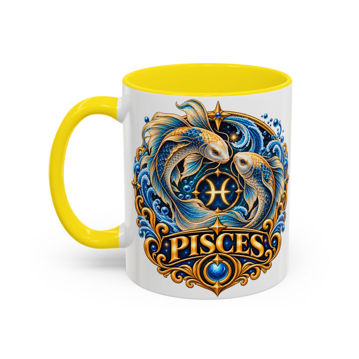 Pisces Zodiac Coffee Mug — Decorative Accent Astrology Mug (11/15oz)