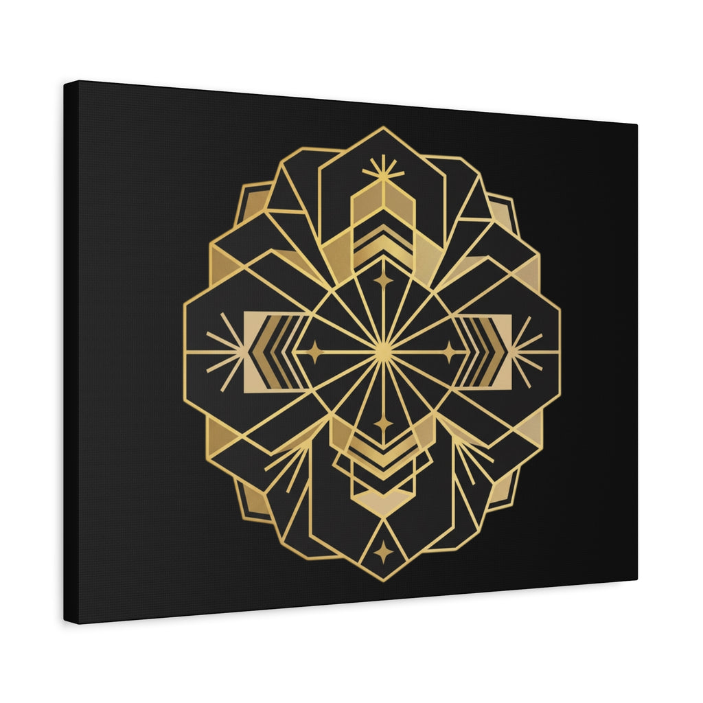 Gold Geometric Mandala Canvas