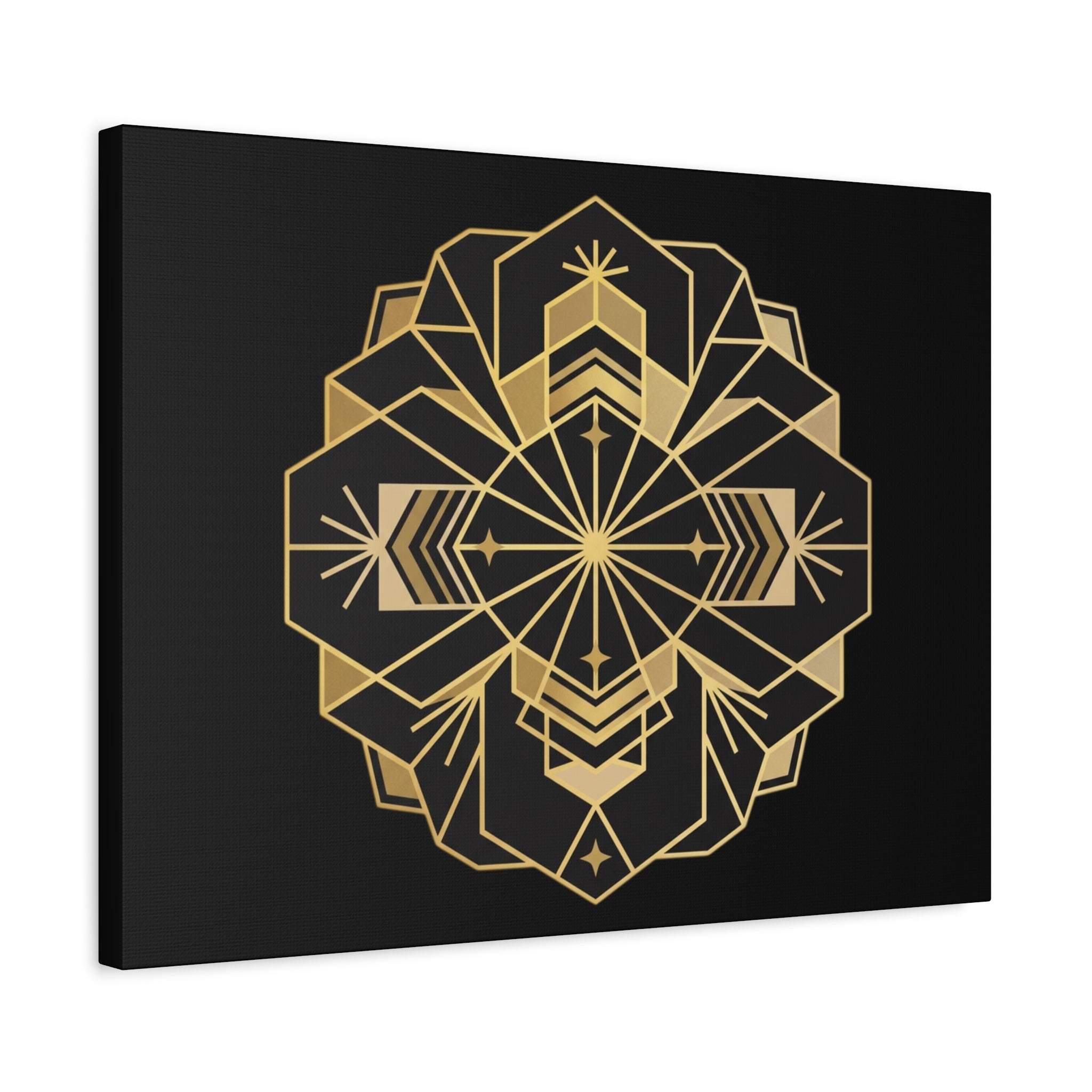 Gold Geometric Mandala Canvas