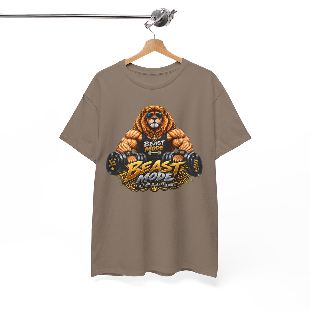 Beast Mode Lion T-Shirt — Workout Gym Fitness Tee