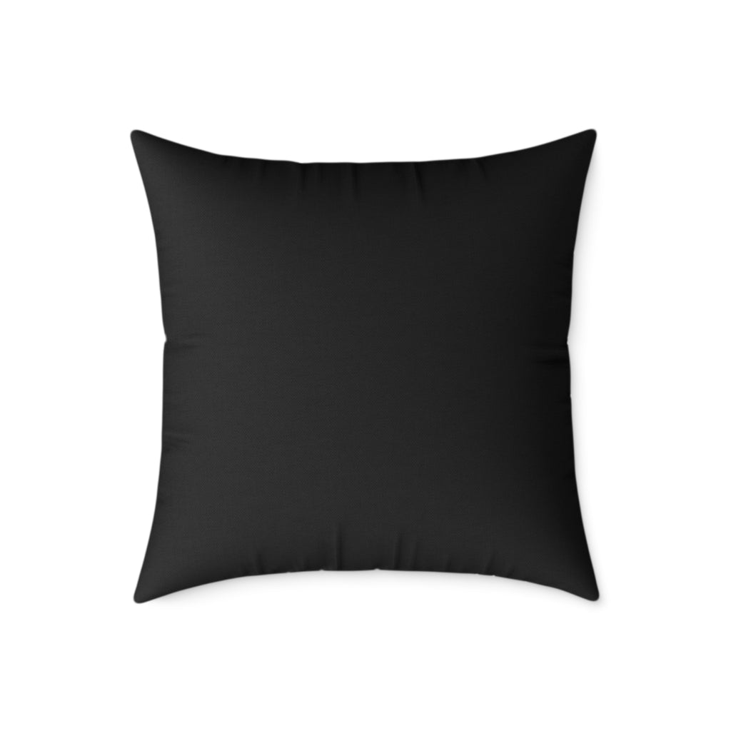Black Square Throw Pillow - Minimal Modern Accent Cushion for Living Room & Bedroom