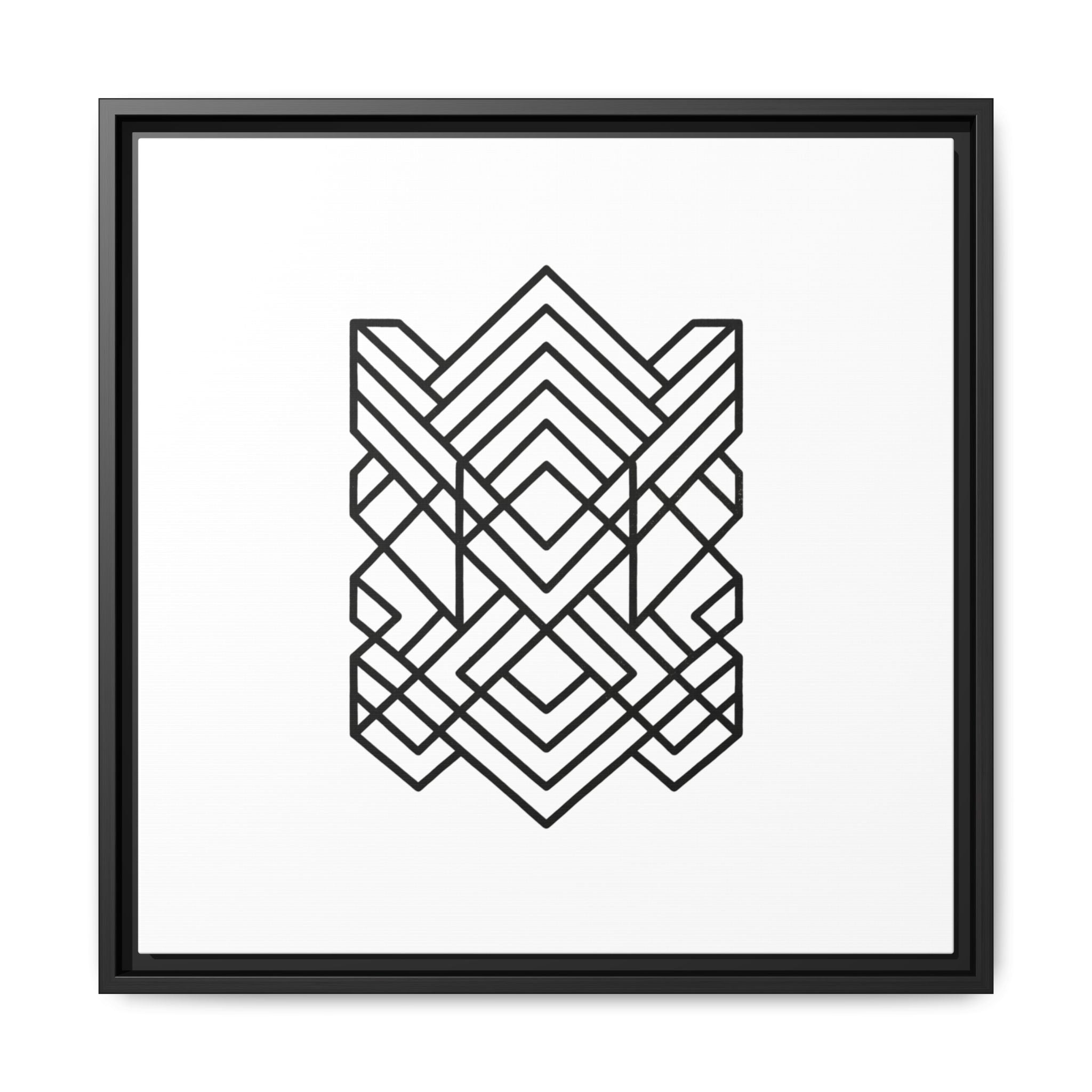 Framed Geometric Art Canvas