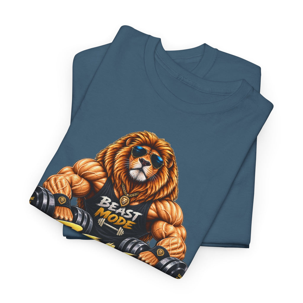 Beast Mode Lion T-Shirt — Workout Gym Fitness Tee