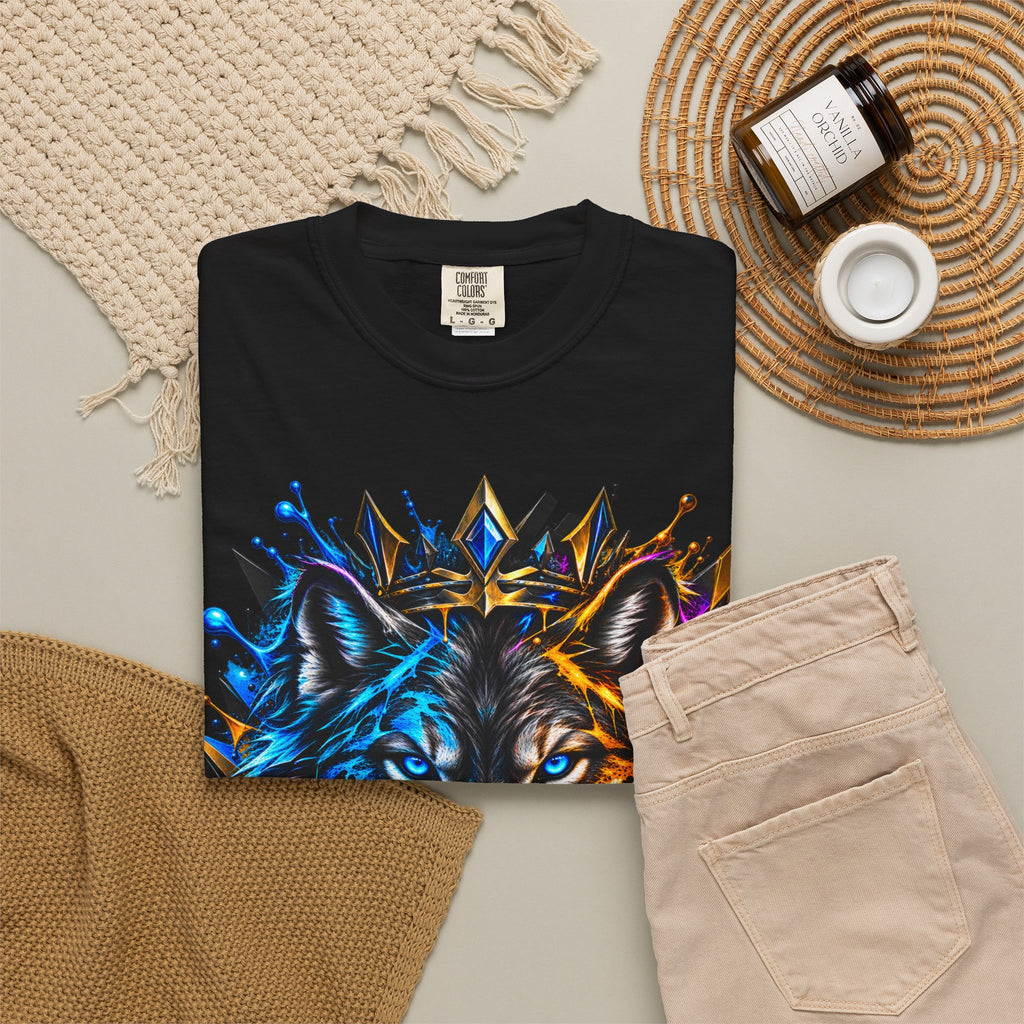 Wolf Head Graphic T-Shirt — Colorful Splash Art Tee