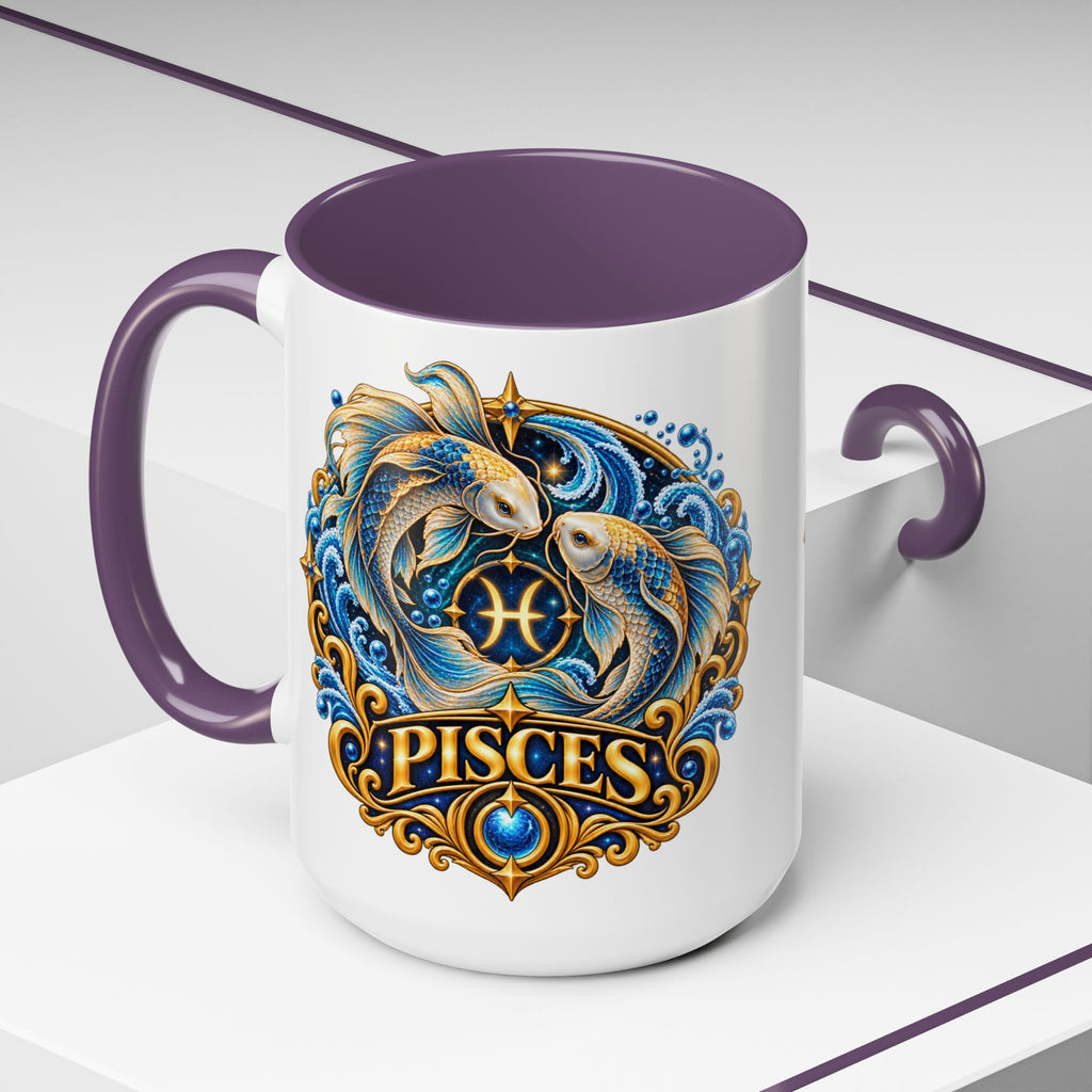 Pisces Zodiac Coffee Mug — Decorative Accent Astrology Mug (11/15oz)