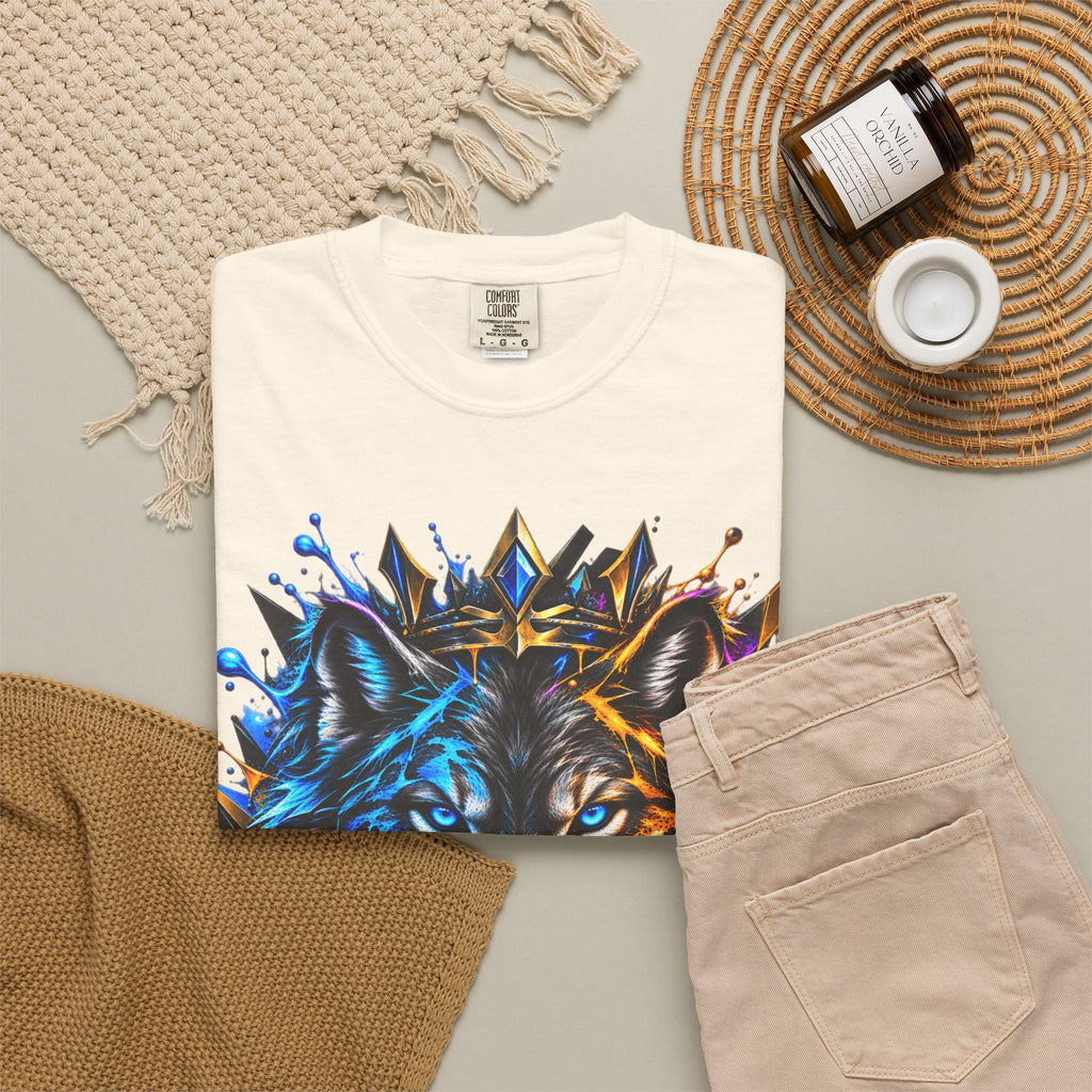 Wolf Head Graphic T-Shirt — Colorful Splash Art Tee