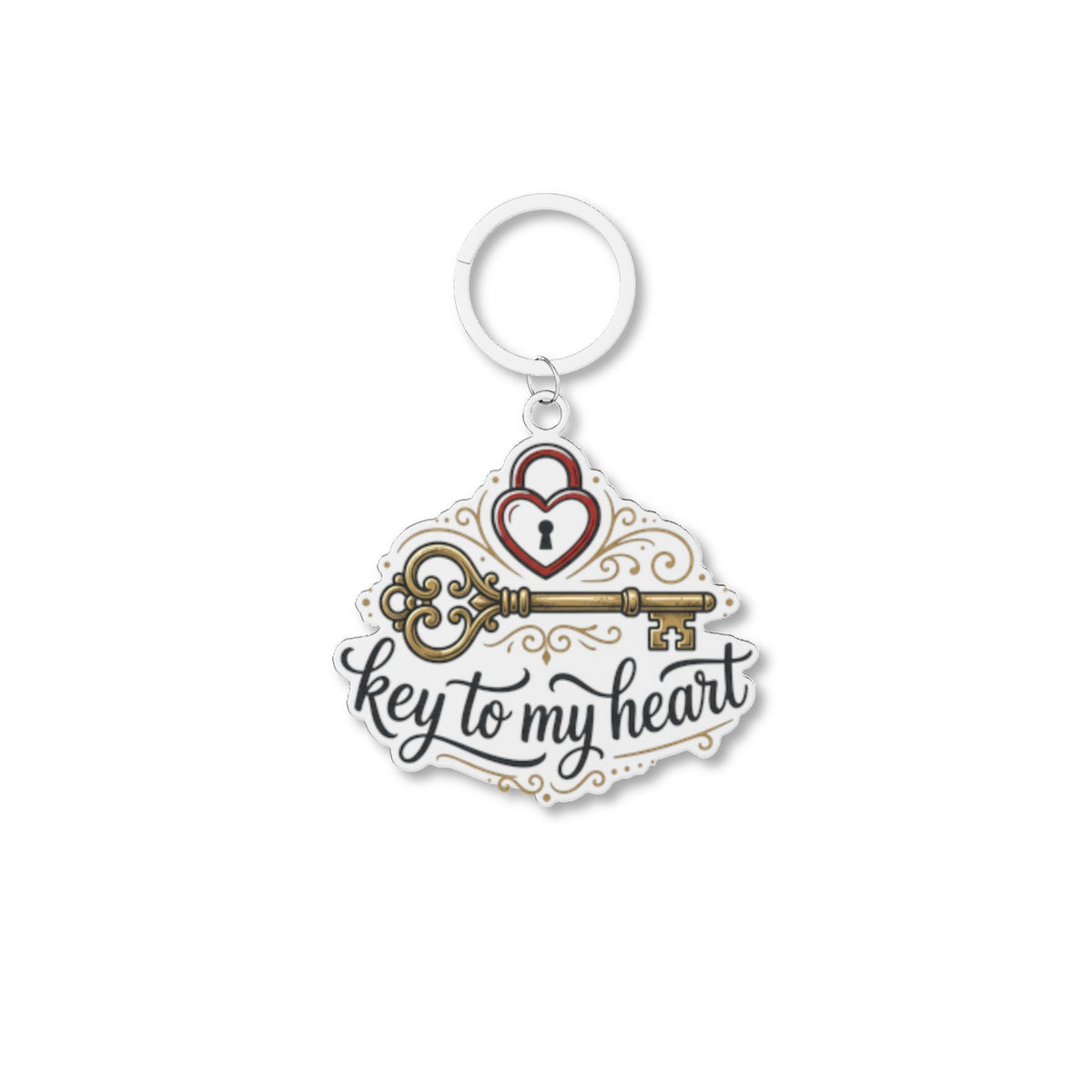 Key to My Heart Keychain — Romantic Keyring