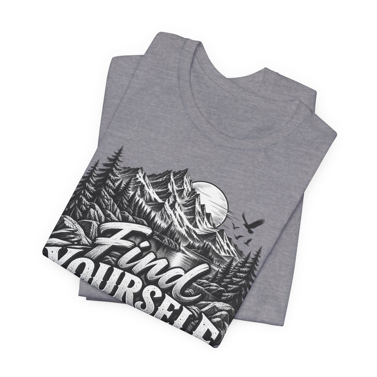 Find Yourself In Nature T-Shirt – Mountain Adventure Graphic Tee