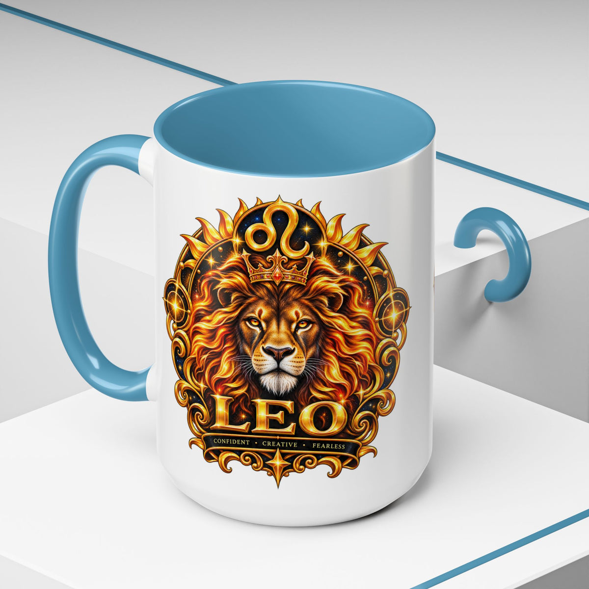 Leo Zodiac Lion Coffee Mug — Astrological Birthday Gift (11/15oz)