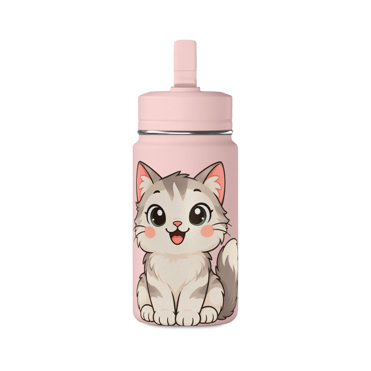 Cute Kitten Mini Water Bottle, 14oz