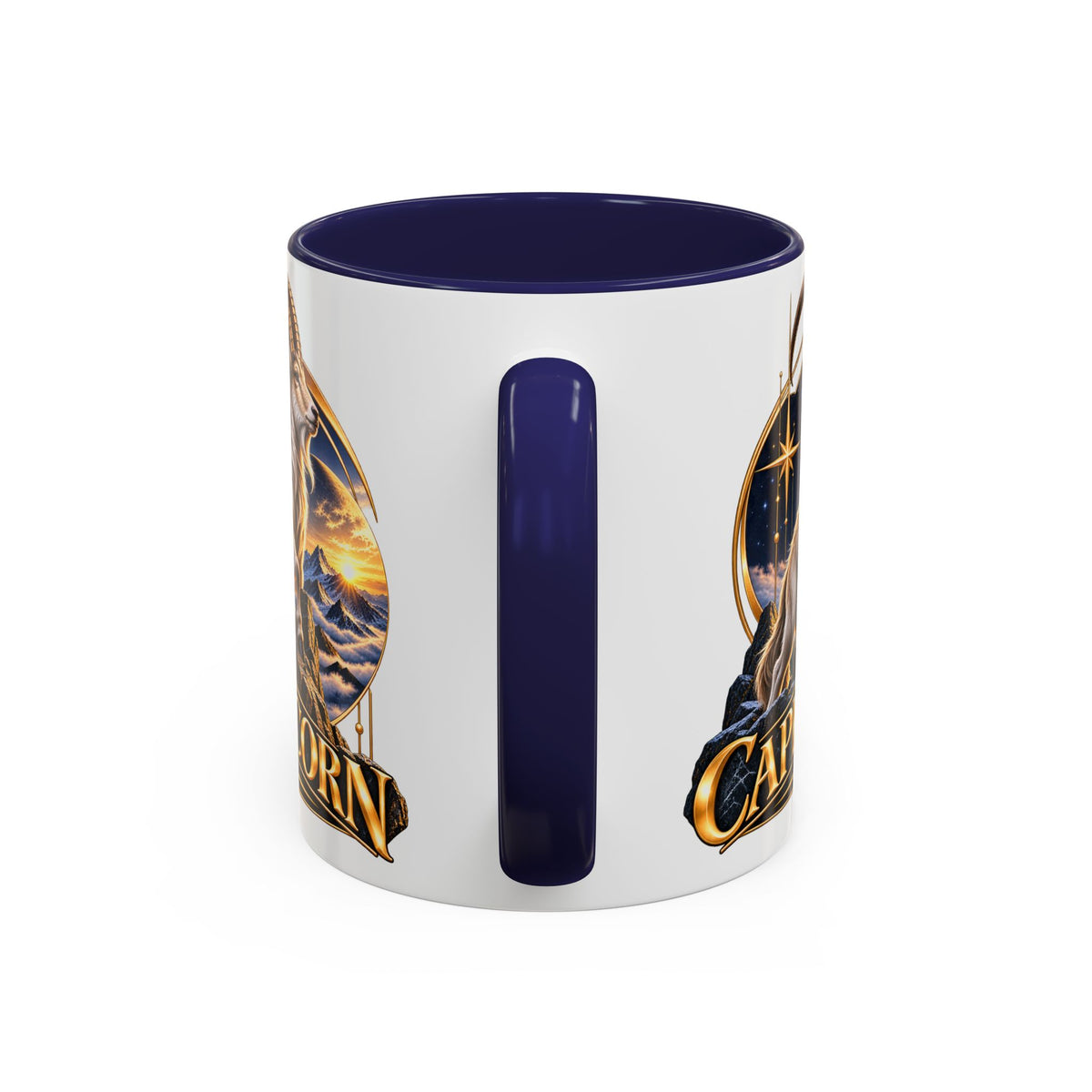 Capricorn Zodiac Coffee Mug — Astrological Goat Accent Mug (11/15oz)