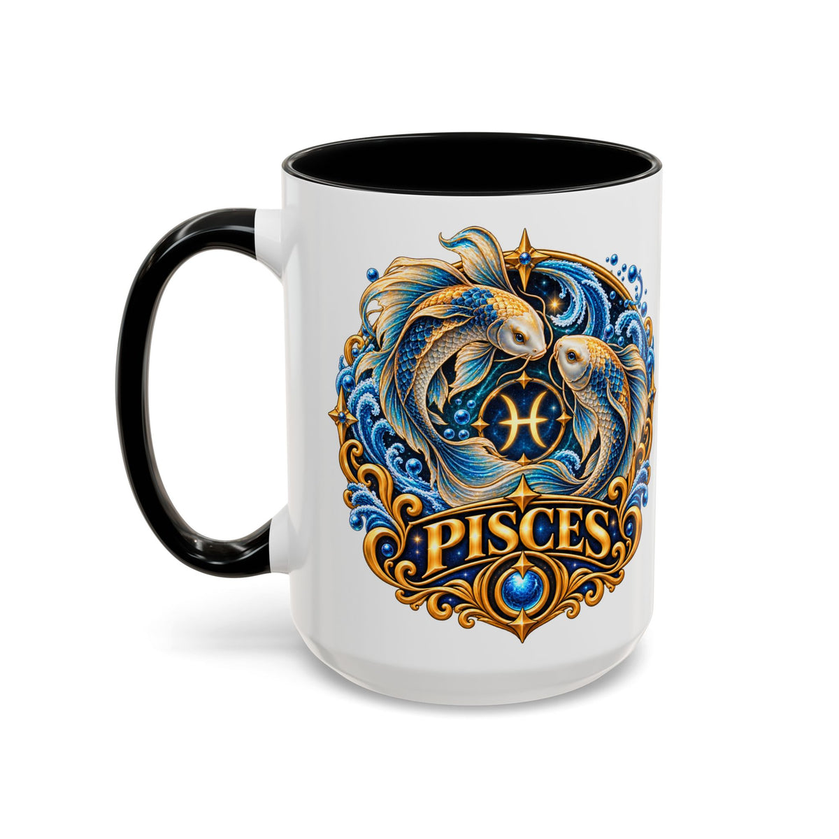 Pisces Zodiac Coffee Mug — Decorative Accent Astrology Mug (11/15oz)