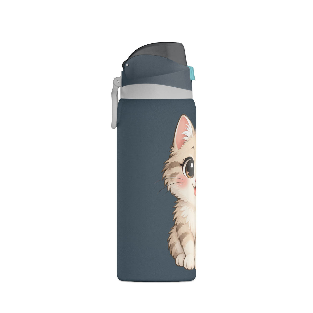 32oz Insulated Water Bottle – Cute Kitten Design