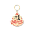 #1 Mom Keychain — Cute Heart Accent Mom Gift for Mother’s Day