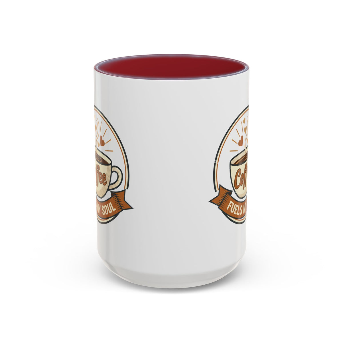 Coffee Mug - "Coffee Fuels My Soul" Accent Ceramic Mug (11/15oz)