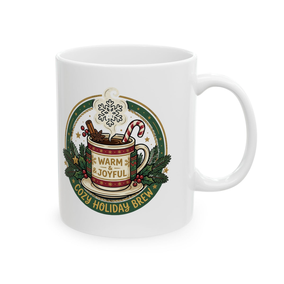 Christmas Cozy Cocoa Ceramic Mug – Holiday Hot Chocolate Gift (11oz, 15oz)