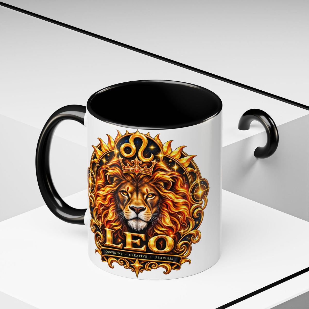 Leo Zodiac Lion Coffee Mug — Astrological Birthday Gift (11/15oz)
