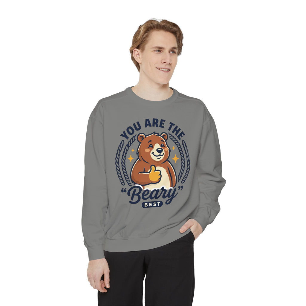 You Are The Beary Best Sweatshirt — Cute Thumbs-Up Bear Graphic
