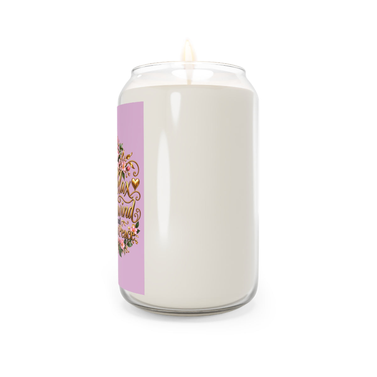 Relax, Unwind & Be at Peace Soy Candle — Floral Scented 13.75oz