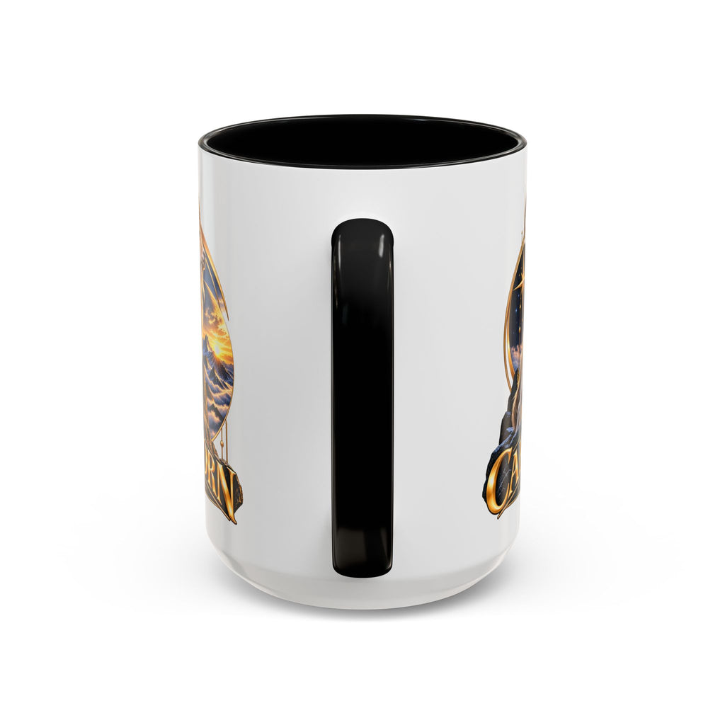 Capricorn Zodiac Coffee Mug — Astrological Goat Accent Mug (11/15oz)