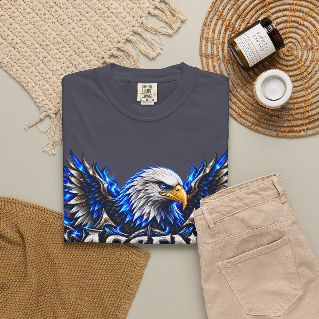 Ascend Eagle T-Shirt — Bold Blue Eagle Graphic Tee
