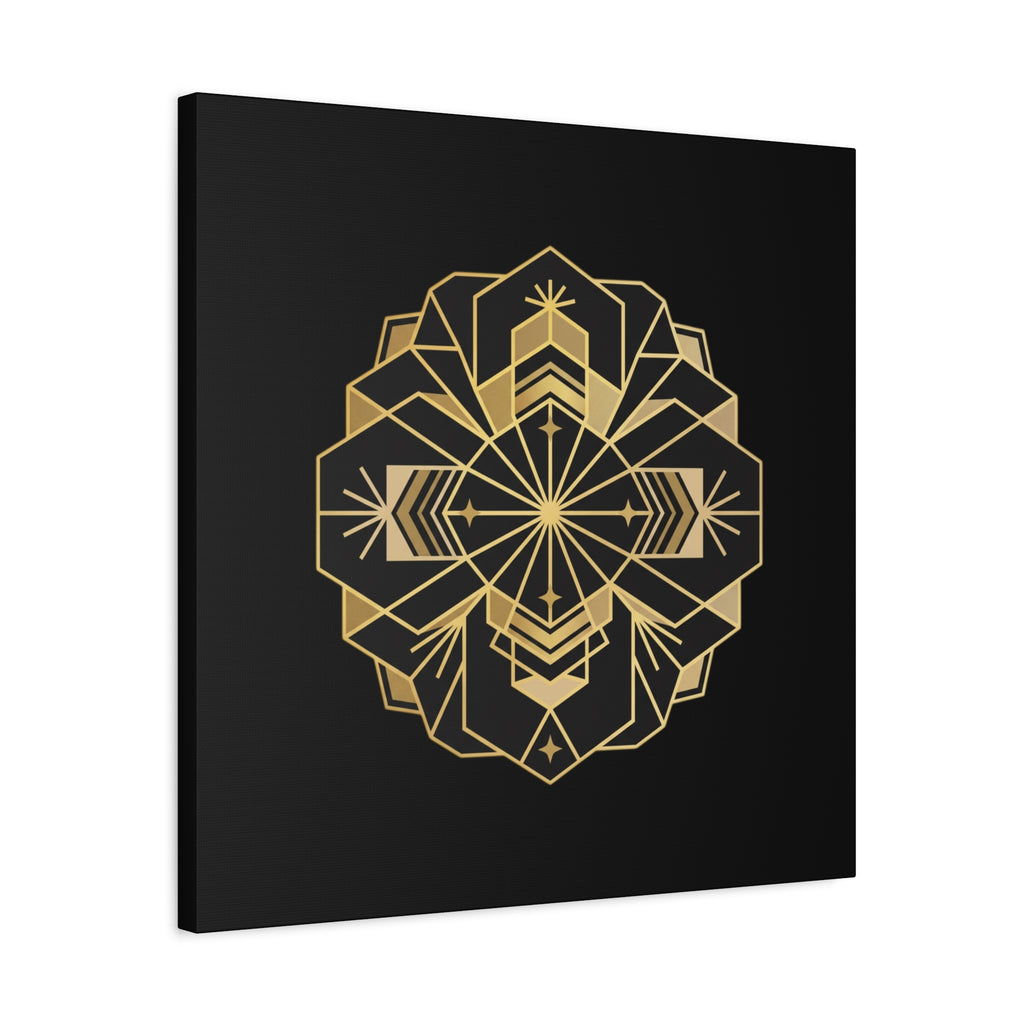 Gold Geometric Mandala Canvas