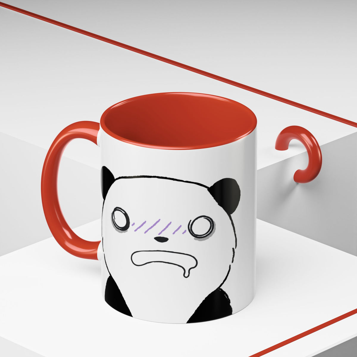 Just Give Me My Coffee!!! Accent Mug — Panda Coffee Lover Gift (11/15oz)