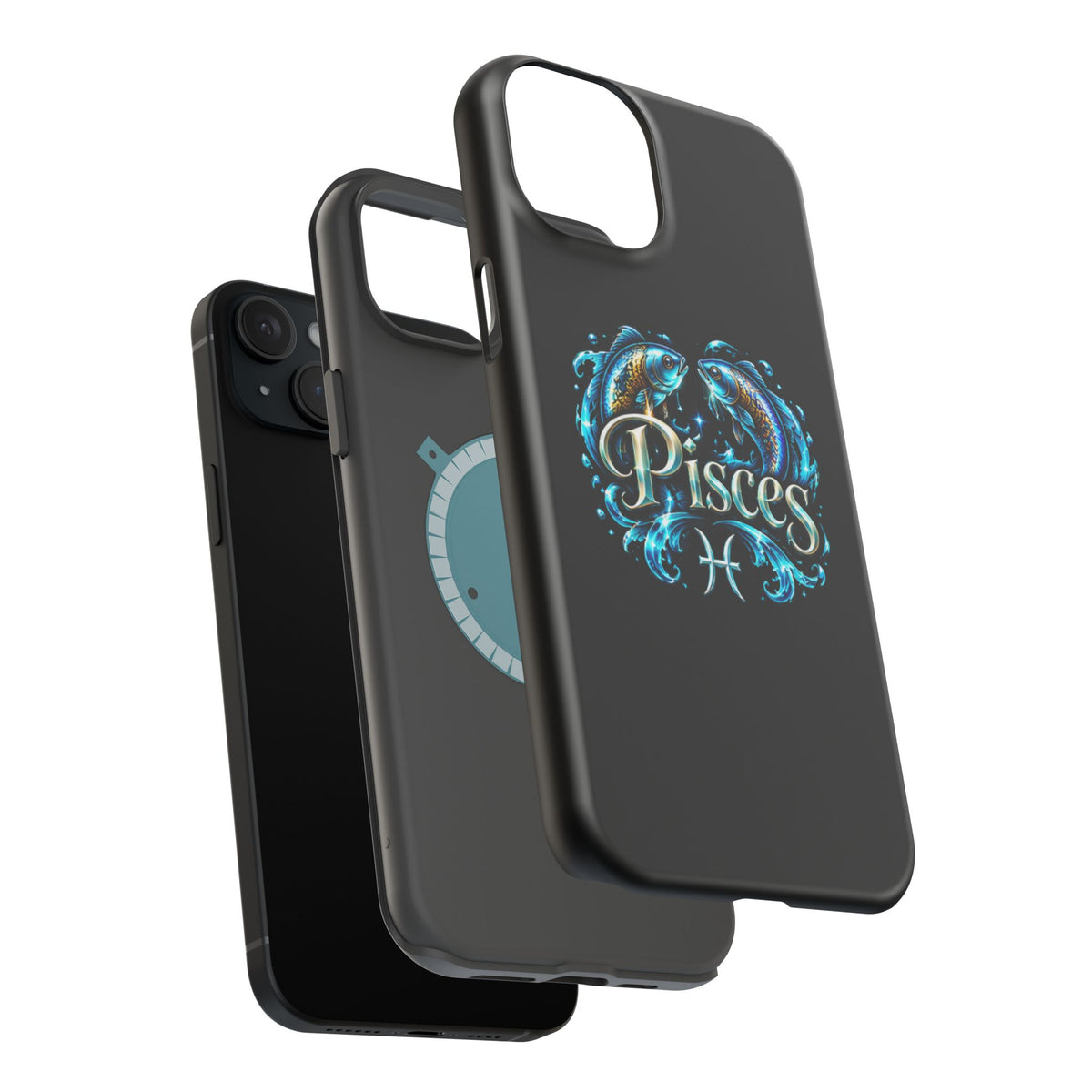 Pisces Magnetic Impact-Resistant Phone Case — Zodiac Fish Astrology Design