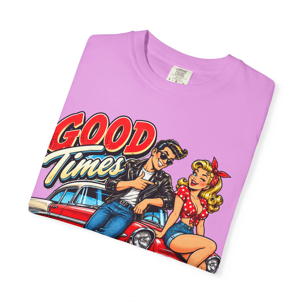 Good Times Retro Car Tee — Vintage 1950s Rockabilly Graphic T‑Shirt