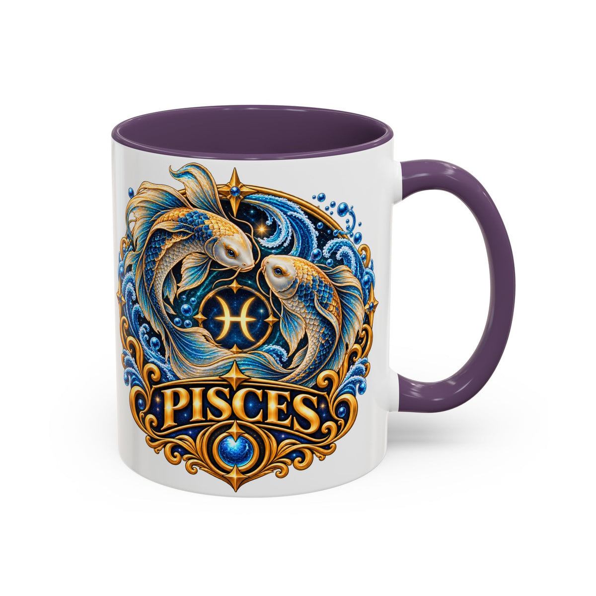 Pisces Zodiac Coffee Mug — Decorative Accent Astrology Mug (11/15oz)