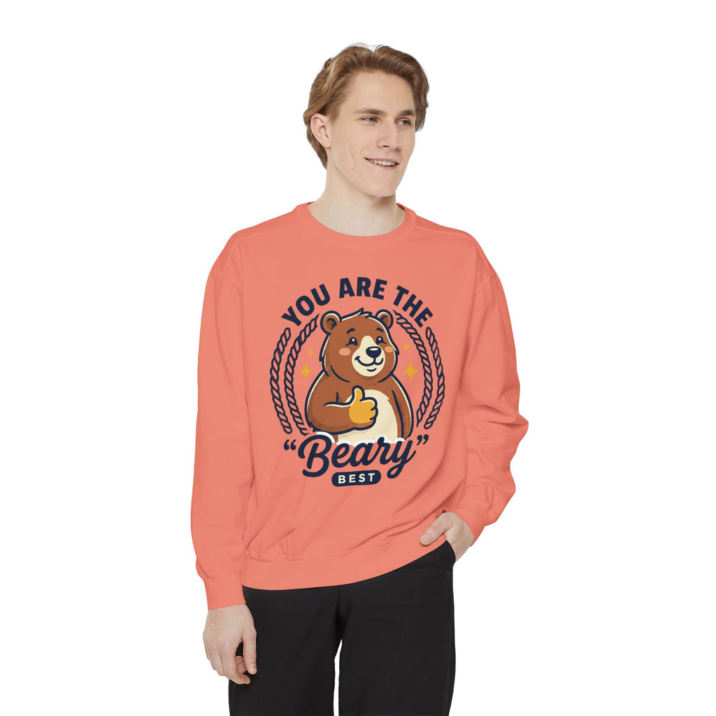 You Are The Beary Best Sweatshirt — Cute Thumbs-Up Bear Graphic