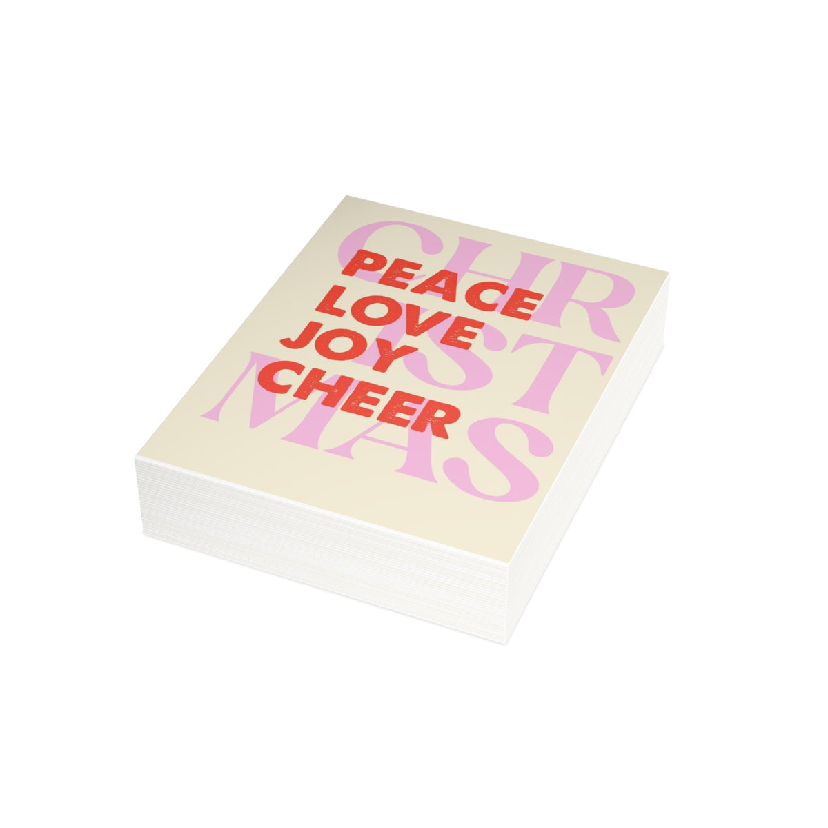 Christmas Peace Love Cheer Postcard Bundles (envelopes included)