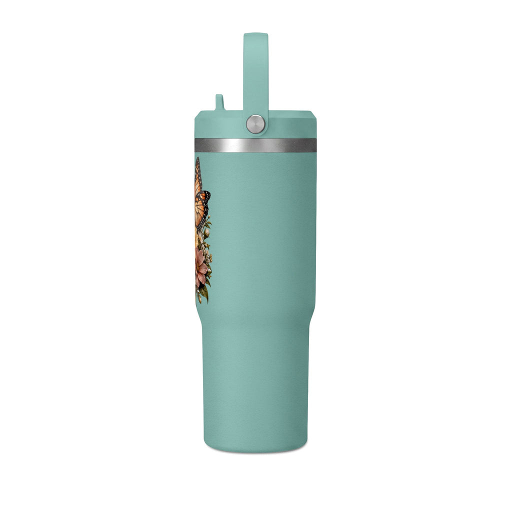 32oz Butterfly and Sunflower Floral Tumbler