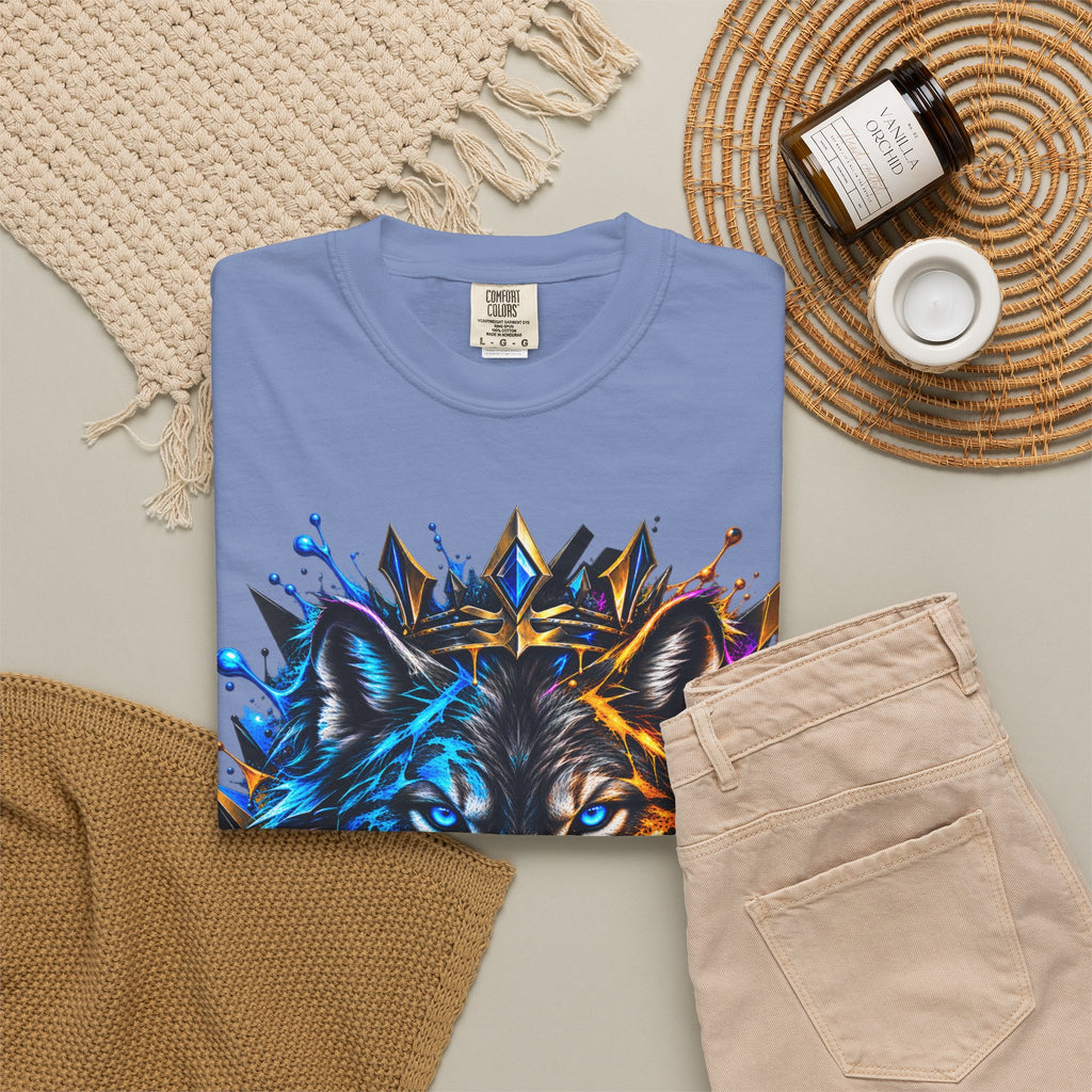 Wolf Head Graphic T-Shirt — Colorful Splash Art Tee