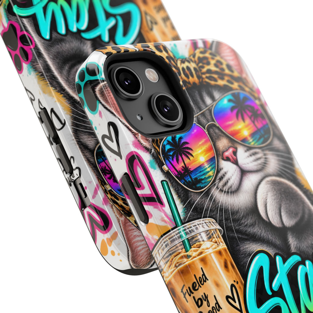 Phone Case — "Stay Pawsitive" Cat Impact-Resistant Case