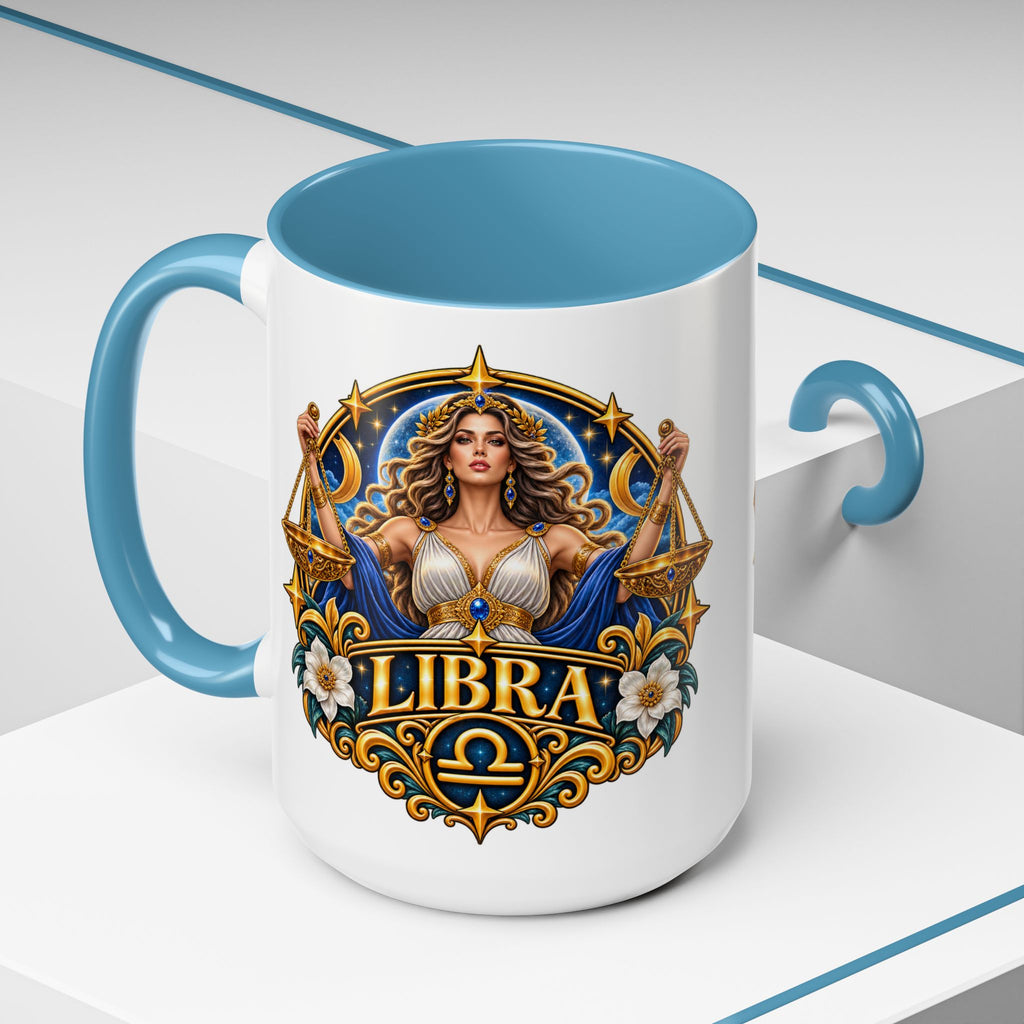 Libra Zodiac Coffee Mug – Elegant Horoscope Astrology Gift (11/15oz)