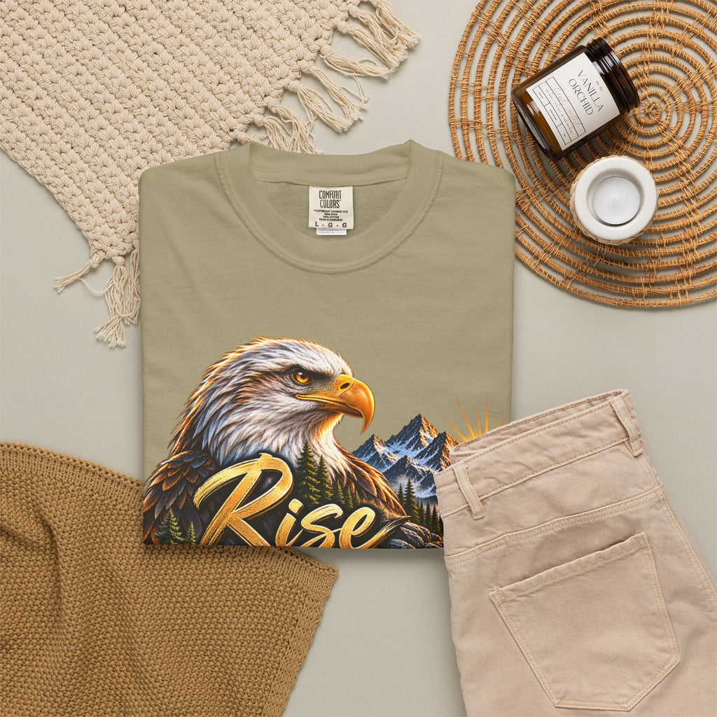 Rise Stronger Every Day Eagle T-Shirt — Motivational Nature Graphic Tee