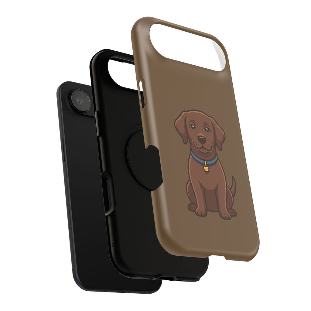 Chocolate Labrador Phone Case — Cute Dog Impact‑Resistant iPhone Cover