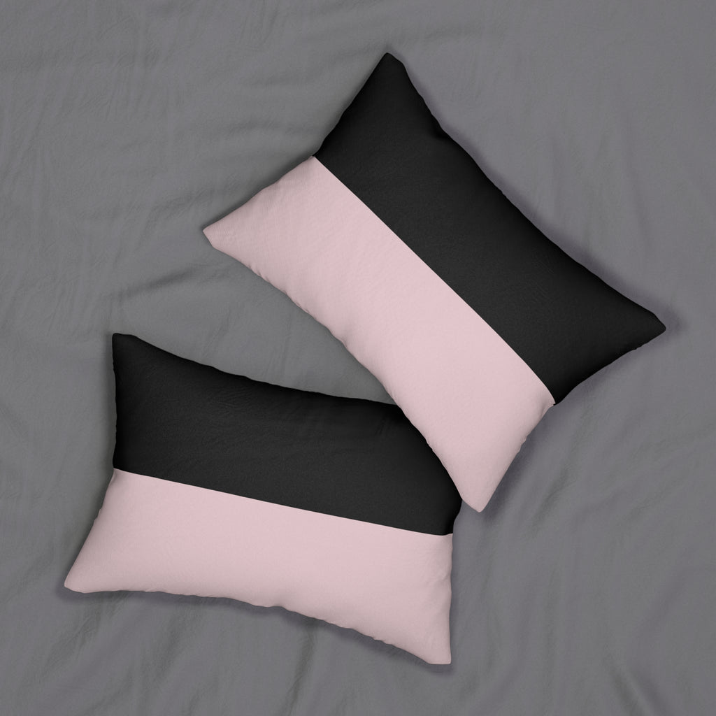 Black/Pink Lumbar Pillow
