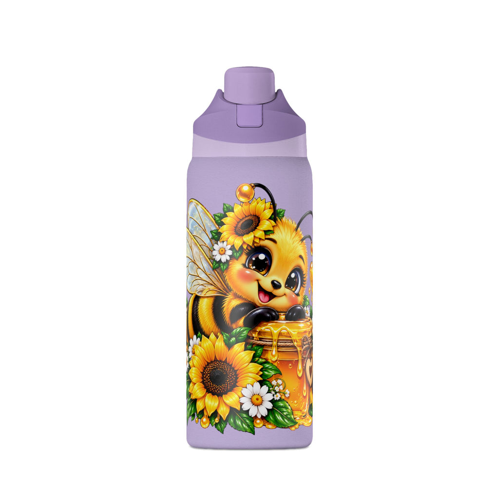 Bee and Sunflower Insulated Water Bottle