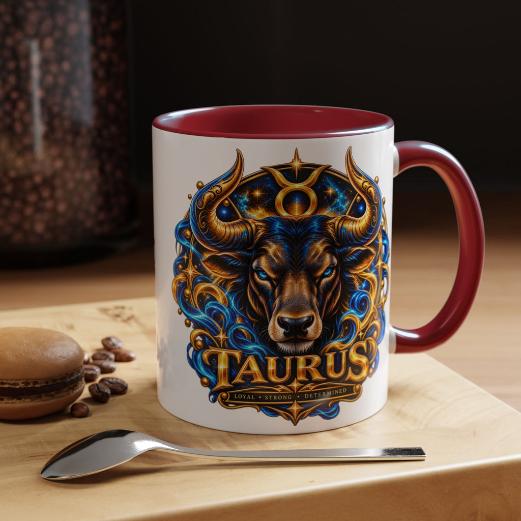 Taurus Coffee Mug — Zodiac Bull Accent Mug (11/15oz)