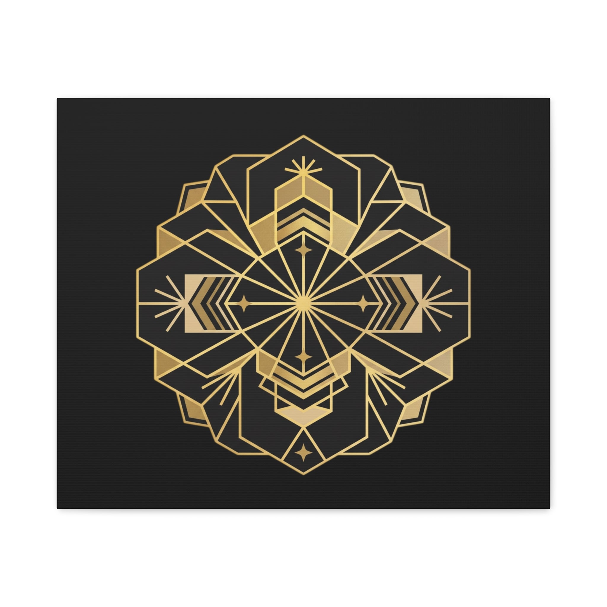 Gold Geometric Mandala Canvas