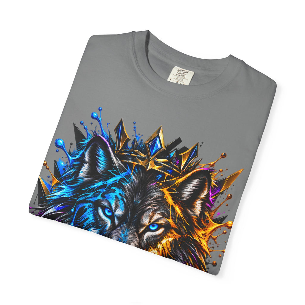 Wolf Head Graphic T-Shirt — Colorful Splash Art Tee
