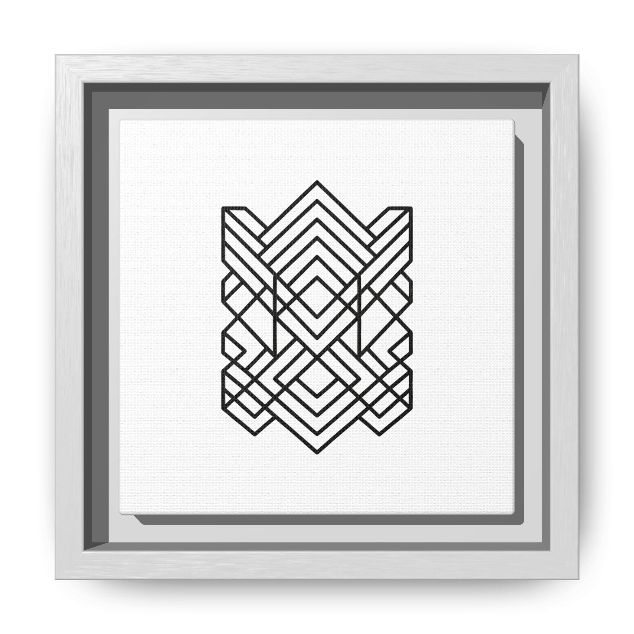 Framed Geometric Art Canvas