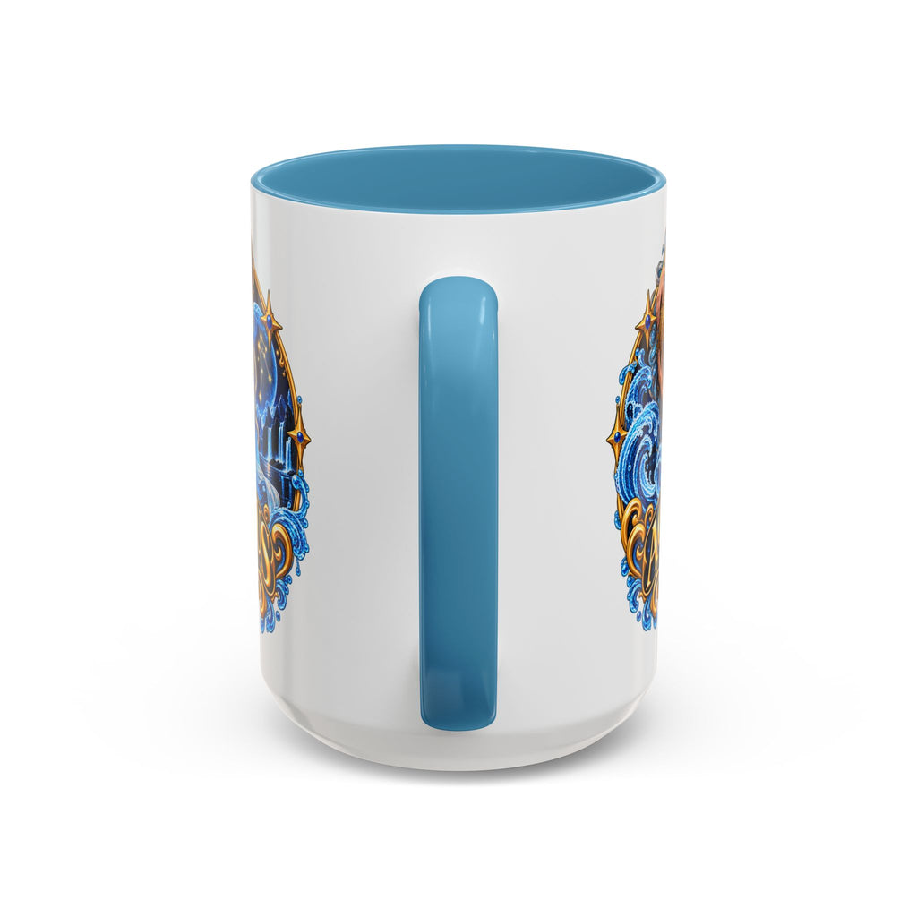 Aquarius Zodiac Coffee Mug — Illustrated Water Bearer Astrology Gift (11/15oz)