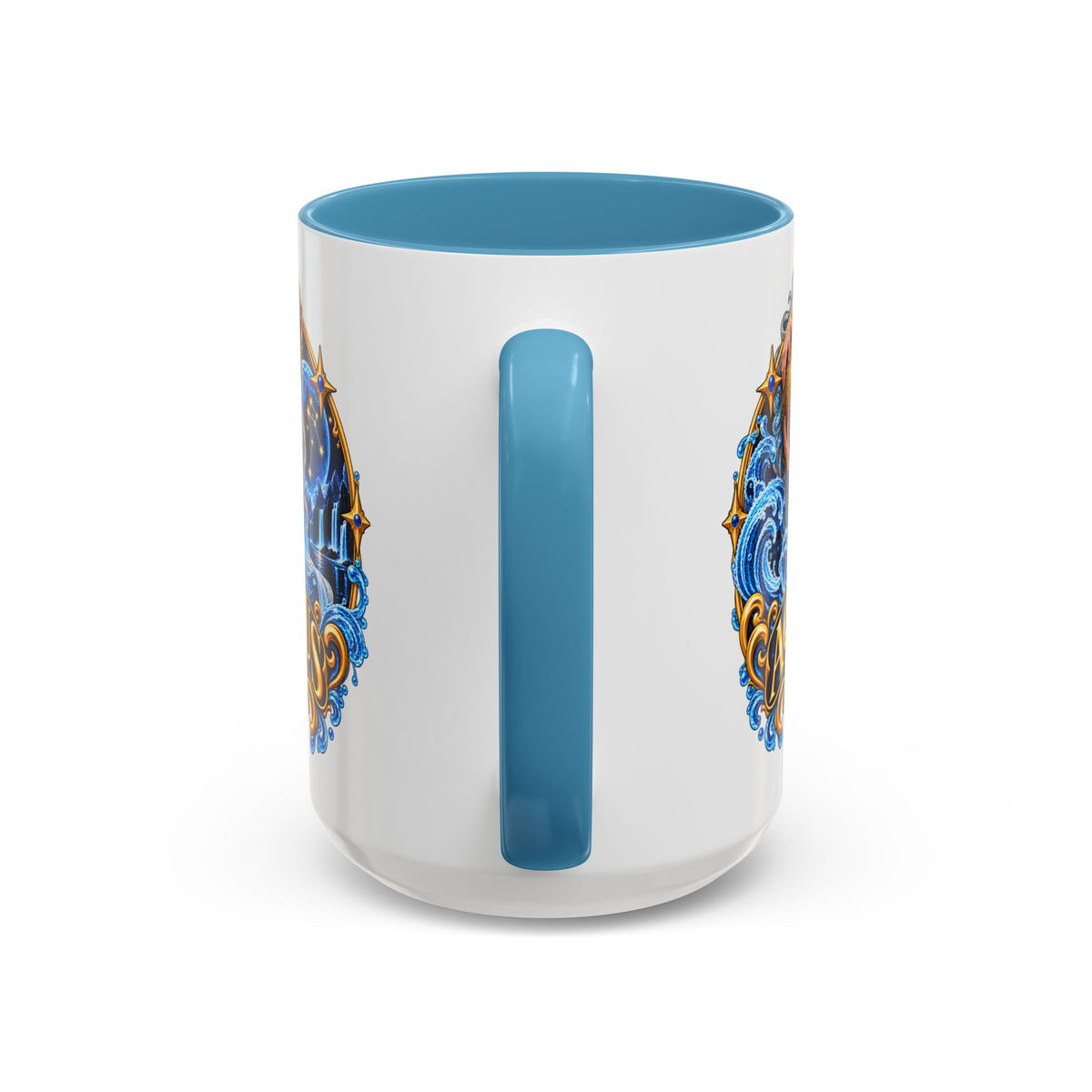 Aquarius Zodiac Coffee Mug — Illustrated Water Bearer Astrology Gift (11/15oz)