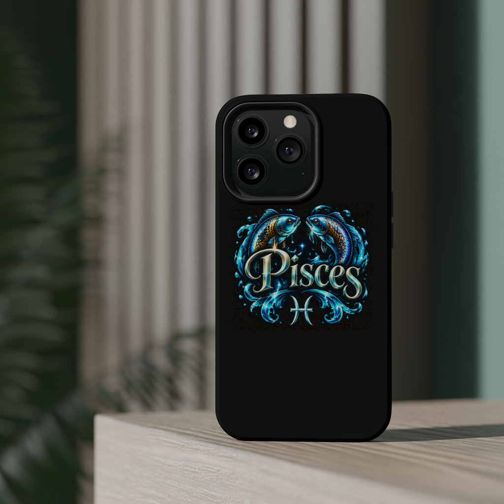 Pisces Magnetic Impact-Resistant Phone Case — Zodiac Fish Astrology Design